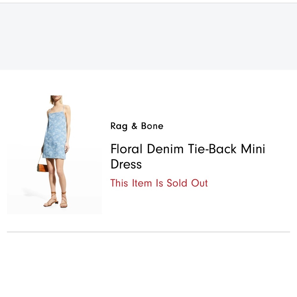 Rag & Bone Blue Floral Mini Dress